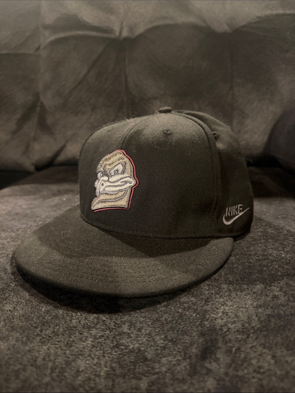 Nike Black Fitted Hat with Embroidered Hokie Virginia Tech